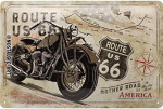 Nostalgic Art 22279 Route 66 dviračių žemėlapis | Vintažinė retro skardinė i&scaron;kaba | Sieninė plok&scaron;telė | Sienų dekoracija | Metalas | 20 x 30 cm, 20 x 30 x 0.2 cm