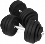 Sportforfun ketaus hanteliai 2x50kg &scaron;tanga Disko rinkinys 100kg