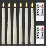 Led Žvakės su Laikmačiu, Dramblio Kaulo Spalvos, 6 vnt.