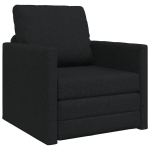 grindinė sofa-lova 2-1 juoda 74x77x81 cm audinys