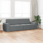 Floor Sofa Bed 2-in-1 Tamsiai Pilka 245x150x60.5 cm Audinys