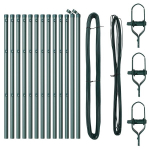Dėlės stulpai 13 vnt Žalia &Oslash;32 mm 100 cm Cinkuotas plienas