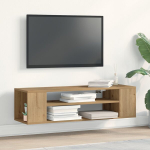 Sieninis televizoriaus kabineto natūralaus ąžuolo 100x30x26,5 cm i&scaron; inžinerinės medienos