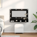 LED Veidrodinė spintelė juoduoju ąžuolu - 90x31.5x62 cm
