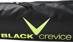 Black Crevice Nordic slidinėjimo dėklas I slidinėjimo krep&scaron;ys 1 porai slidžių I tvirtas slidinėjimo krep&scaron;ys 210 cm I auk&scaron;tos kokybės slidinėjimo krep&scaron;ys su dvigubu užtrauktuku I stilingas slidinėjimo krep&scaron;ys pagamintas i&scaron; 600d/pvc su ne&scaron;imo dirželiu