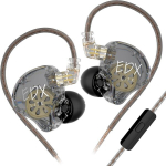 Keephifi Kz Edx Lite Kz Iem laidinės ausinės Super Bass Kz ausų monitorius Kz Im ausinės su nuimamu profesionaliu Ofc laidu (su mikrofonu)