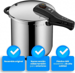Anakel Home atsarginė rankena greitpuodžio dangčiui Express Perfect Pot Lid 08.9180.6030, suderinama su Wmf Perfect serija, skirta Wmf greitpuodžiams, juoda spalva, 2023 versija su kai&scaron;čiu ant slėgio matuoklio