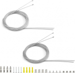 Deankeji nerūdijančio plieno vielinis lynas 1,5 mm, 2 m ilgio vielinis lynas pakabinimui prie lubų, pilnas priedų rinkinys, skirtas lauko žibintams, tvoroms, turėklams kabinti, 4 vnt.