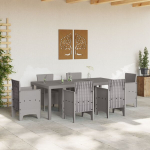 Sodo Stalas &Scaron;viesiai pilka 200x100x73 cm Poliratanas