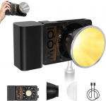 Zhiyun Cinepeer Cx100 vaizdo lempa [oficiali] 100 W su 4500 Mah baterija, Cob vaizdo lempa dviejų spalvų su 3840 liuksų ir 2700&ndash;6500 K, Cri 96+, 710 g ne&scaron;iojama vaizdo/foto/kameros/transliavimo lempa