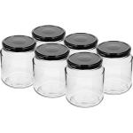 580 ml jar with black &Oslash;82/6 lid - 6 pcs