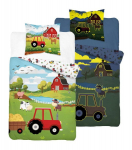 Patalynė &Scaron;vyti tamsoje 140x200 raudonas ūkio traktorius