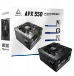 Maitinimo &scaron;altinis Montech Maitinimo &scaron;altinis APX550, 550W, 100-240V, 50/60Hz, 20+4 pin ATX, 80 PLUS White, aktyvus au&scaron;inimas, 1 ventiliatorius