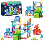 Magnetinių kaladėlių rinkinys su &scaron;viesa Click4Toys, 123 elementai