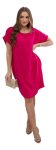 Raudona suknelė su ki&scaron;enėmis Safira 28181-60936-Universalus, Universalus