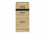 Virtuvinė spintelė su stalčiais Black Red White Junona Line Base, ruda
