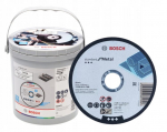 Bosch 100 vnt. metalo pjovimo diskų 125/1,0mm su konteineriu