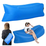 Tingus Krep&scaron;ys Sofa Pripučiama Paplūdimio Kėdė Čiužinys Recliner Stiprus &Scaron;viesiai Mėlyna