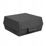 Burgerio dėžutė XXL juoda 17,6x16,8x7,8 cm, 50 vnt., Burgerio dėžutė XXL juoda 17,6x16,8x7,8 cm, 50 vnt.