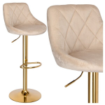 Cydro Gold Beige Velvet baro kėdė