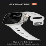 I&scaron;manusis laikrodis &bdquo;Evelatus Watch 42 / 44 / 45 Sport&ldquo; laikrodis su silikoniniu dirželiu, baltas
