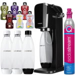 "SodaStream Art Saturator Black" + "SodaStream" 2x1L "Fuse White" buteliai + "Bolero