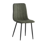 Valgomojo kėdė Home4you MILKE, žalia, moderni, su poliesterio apmu&scaron;alu, metalinėmis kojelėmis