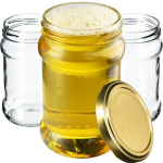 KADAX Seno konservavimo stiklainiai 315ml 10vnt 66mm + auksiniai dangteliai