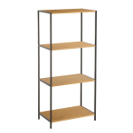 Atvira lentyna Home4you HARPER 50x30xH110.5cm uosio/juodas metalinis rėmas