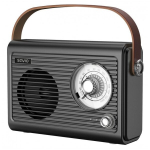 Ne&scaron;iojamas "bluetooth" radijas "savio Retro" su akumuliatoriumi