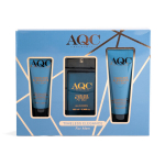 Rinkinys Aqc Fragrances Timeless Elegance vyrams: tualetinis vanduo EDT, 100 ml + losjonas po skutimosi, 100 ml + kūno ir plaukų prausiklis, 150 ml