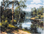 Pie&scaron;imo rinkinys Prie mi&scaron;ko ežero 40x50