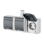 Trivietis lizdas Elektro-Plast Aquant IP55
