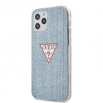 Guess Denim Triangle, skirtas Apple iPhone 12 / 12 Pro, mėlynas