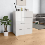 &Scaron;oninė spintelė, baltos spalvos, 60x35x80cm, MDP, blizgi