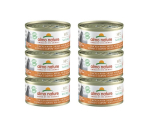 Drėgnas kačių ėdalas Almo Nature HFC Natural, vi&scaron;tiena su sūriu, 6x70 g