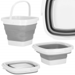 Sulankstomas silikoninis kibiras, pilkas