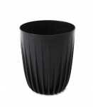 Plastikinis vazonas su "Mira Eco" įdėklu 14,5 cm juodas