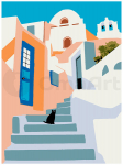 Tapyba pagal skaičius Santorini 15x20 cm
