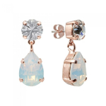 Auskarai moterims DiamondSky Venus IV (White Opal) su Swarovski kristalais DS02A505