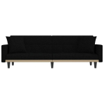 Sofa-lova su pagalvėlėmis vidaXL, juoda