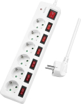 LogiLink prailgintuvas su 6 lizdais ir 7 jungikliais, 1.5m