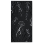 Restilo vonios rank&scaron;luostis Jellyfish, 90x180cm, juodas/baltas
