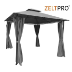 Lauko pavėsinė Zeltpro Prime, 300x300 cm, pilka