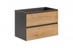 Vonios spintelė Comad Monako Grey Oak 821 - FSC, ruda/pilka