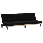 Sofa-lova su puodelių laikikliais vidaXL, juoda