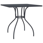 vidaXL Sodo stalas, antracito, 80x80x72,5cm, plienas, tinklelis, Antracito