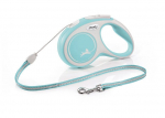 Automatinis pavadėlis Flexi New Comfort Cord M, mėlynas, 5 m