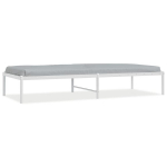 vidaXL Metalinis lovos rėmas, baltos spalvos, 75x190cm