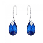 Sidabriniai auskarai su Swarovski kristalais DiamondSky Baroque III (Capri Blue Comet Argent Light) DS02A552